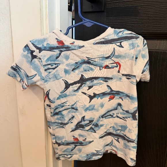 Child of Mine by Carter’s Blue Shark Print Short Sleeve Tee – 4T - Picture 5 of 5